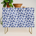Blue & White Leopard Print  Credenza Gallery Image 1