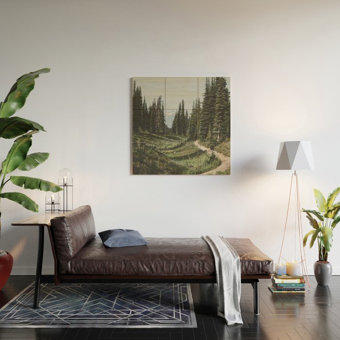 Mountain Trail Wood Wall Art Gallery Image 2