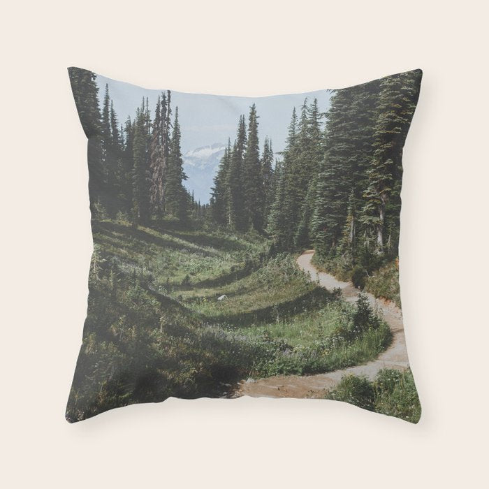 Mountain Trail Throw Pillow Gallery Image 1