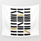 Black and Gold Abstract Wall Tapestry Gallery Image 4