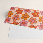 Groovy Flowers Print in Pink Wrapping Paper Gallery Image 2