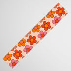 Groovy Flowers Print in Pink Table Runner Gallery Image 3