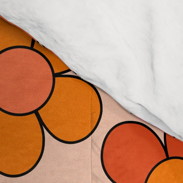 Groovy Flowers Print in Pink Comforter Gallery Image 4