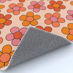 Groovy Flowers Print in Pink Rug Gallery Image 4