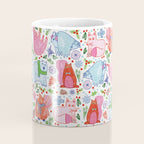 Winter Forest Woodland Animals in Pink & Blue Coffee Mug Gallery Image 4