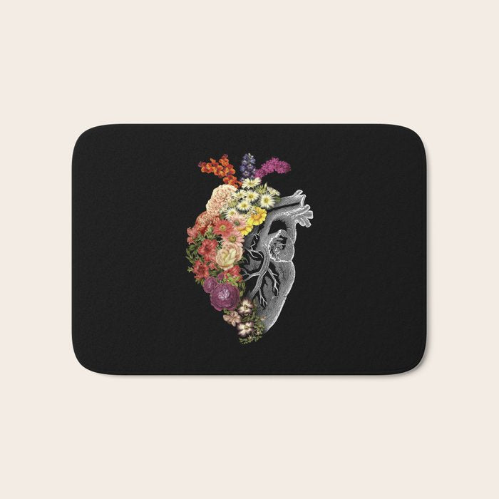 Flower Heart Spring Bath Mat Gallery Image 1