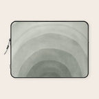 Sage green abstract watercolor rainbow Laptop Sleeve Gallery Image 1