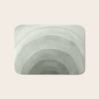 Sage green abstract watercolor rainbow Bath Mat Gallery Image 1