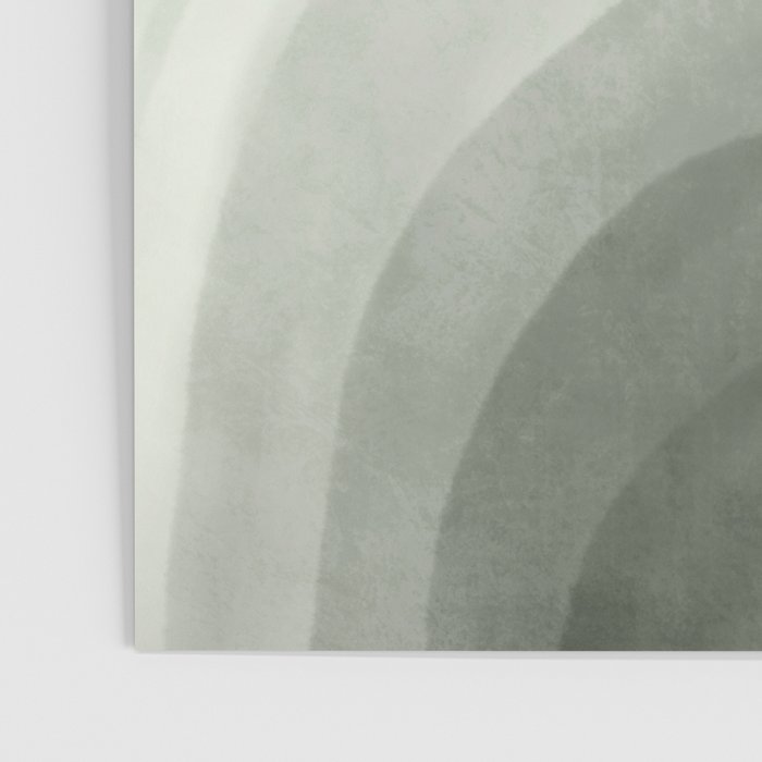 Sage green abstract watercolor rainbow Poster Gallery Image 3