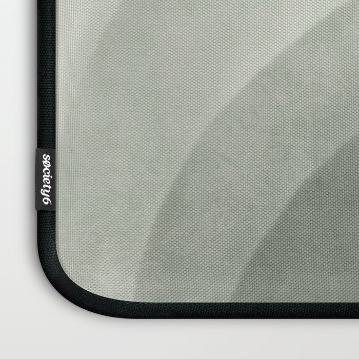 Sage green abstract watercolor rainbow Laptop Sleeve Gallery Image 3