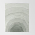 Sage green abstract watercolor rainbow Throw Blanket Gallery Image 2