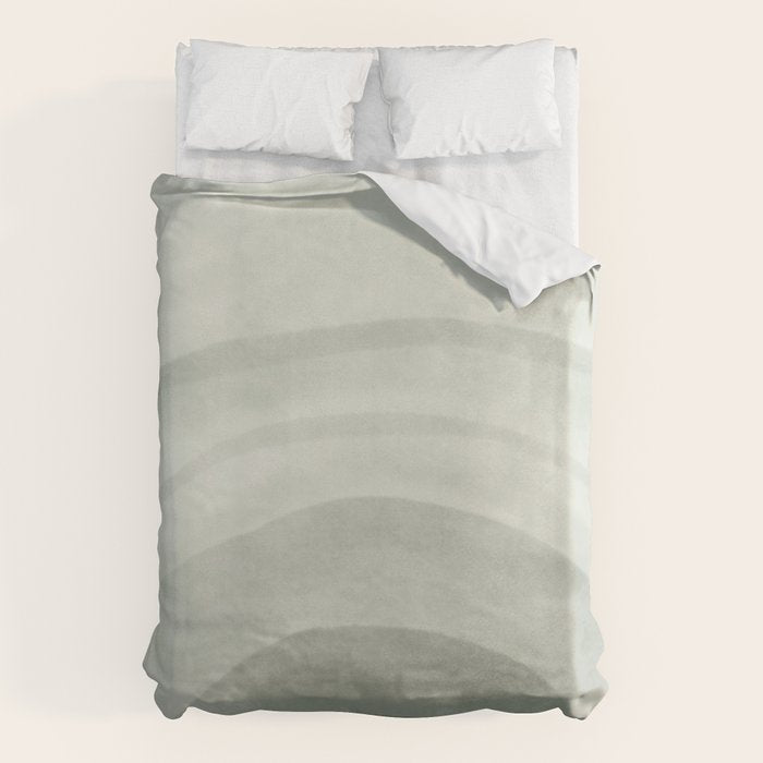Sage green abstract watercolor rainbow Duvet Cover Gallery Image 6