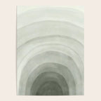 Sage green abstract watercolor rainbow Poster Gallery Image 4