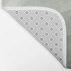 Sage green abstract watercolor rainbow Bath Mat Gallery Image 2