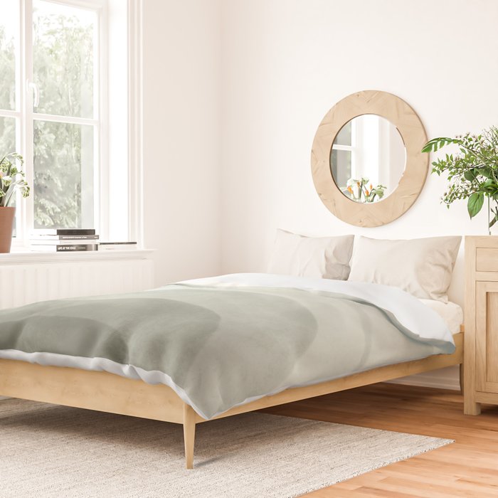 Sage green abstract watercolor rainbow Duvet Cover Gallery Image 2