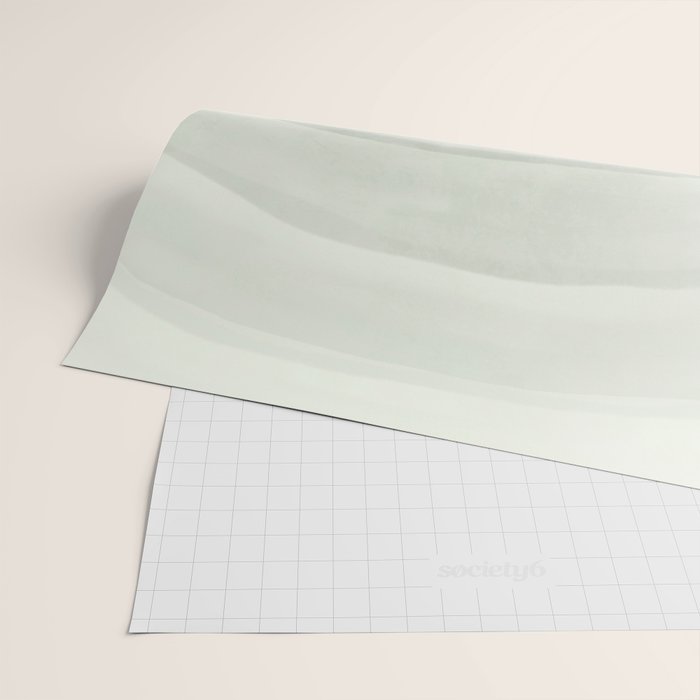 Sage green abstract watercolor rainbow Wrapping Paper Gallery Image 2