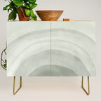 Sage green abstract watercolor rainbow Credenza Gallery Image 1
