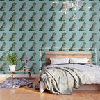 T-Rex the Hula Dancer in Green Wallpaper Gallery Image 3