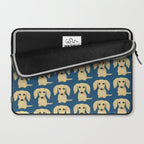 Longhaired Cream Dachshund Cartoon Dog Laptop Sleeve Gallery Image 2