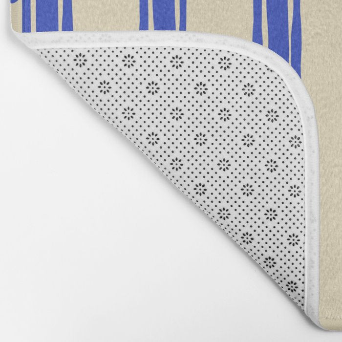 Vintage marine sea shell summer art pattern Bath Mat Gallery Image 2