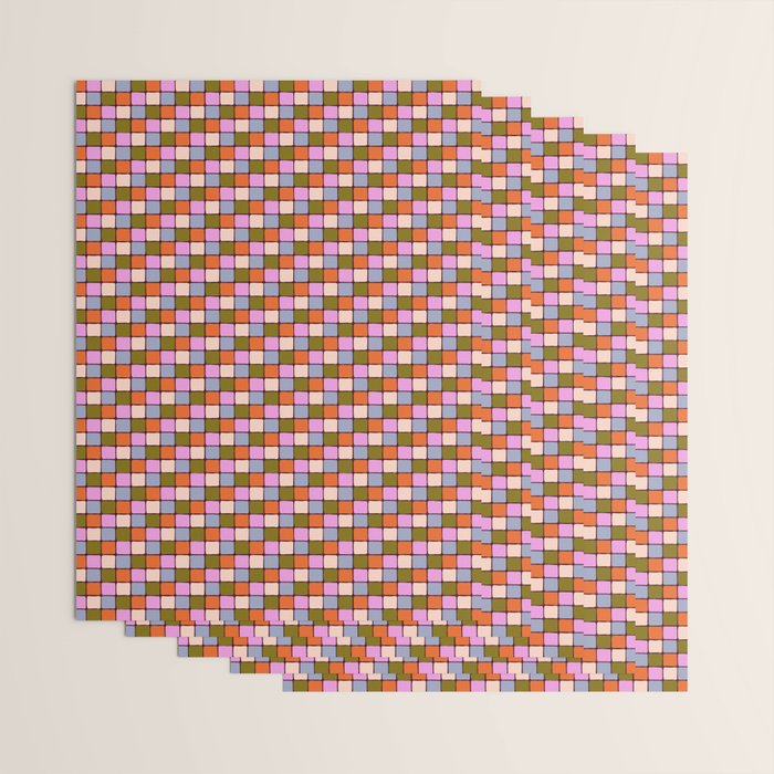 1970s Disco Dancefloor Checkerboard Pattern Wrapping Paper Gallery Image 3