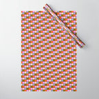 1970s Disco Dancefloor Checkerboard Pattern Wrapping Paper Gallery Image 1
