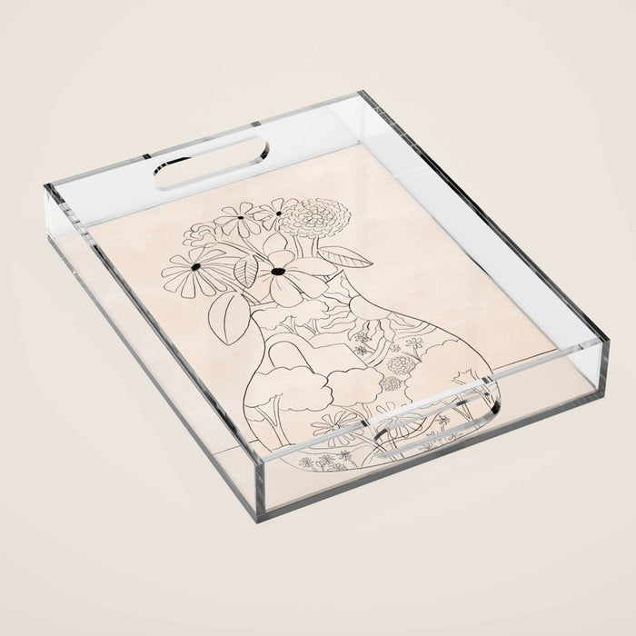 Flower Vase Acrylic Tray Gallery Image 1