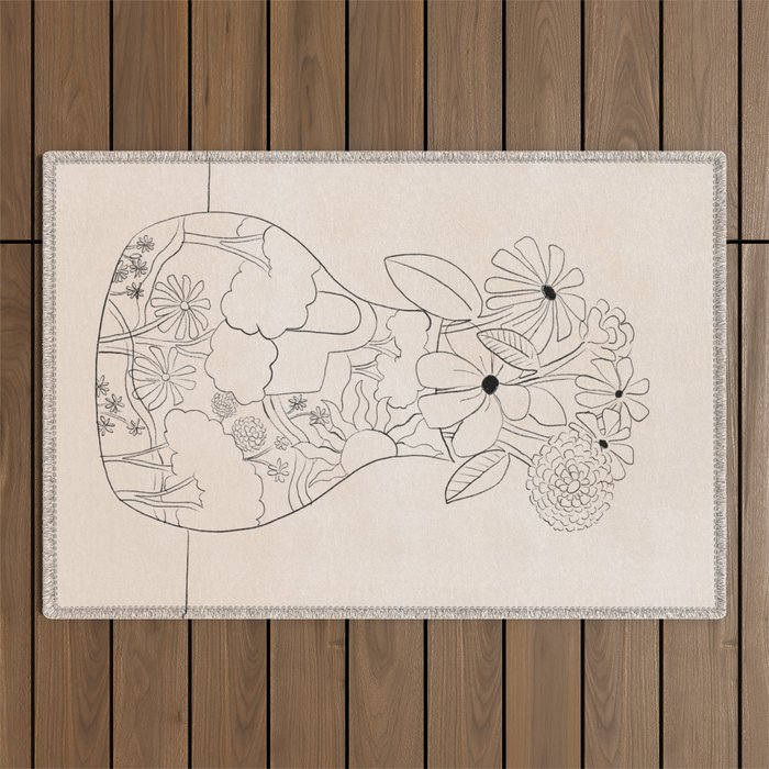 Flower Vase Outdoor Rug Gallery Image 1