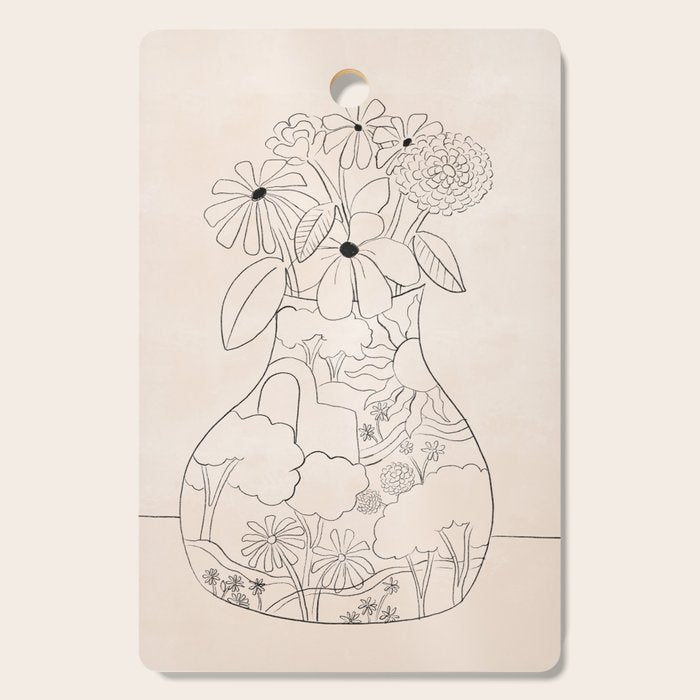 Flower Vase Cutting Board Gallery Image 1