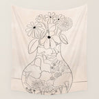 Flower Vase Wall Tapestry Gallery Image 4