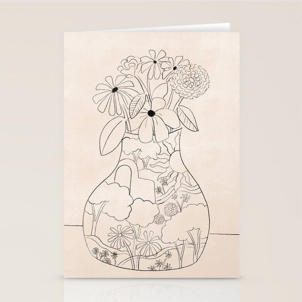 Flower Vase Stationery Card Gallery Image 2