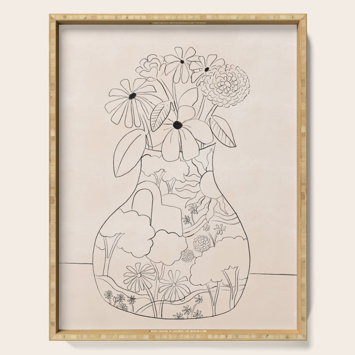 Flower Vase Serving Tray Gallery Image 1