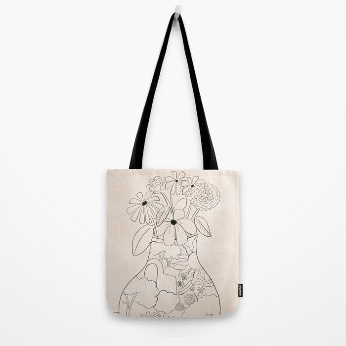 Flower Vase Tote Bag Gallery Image 2