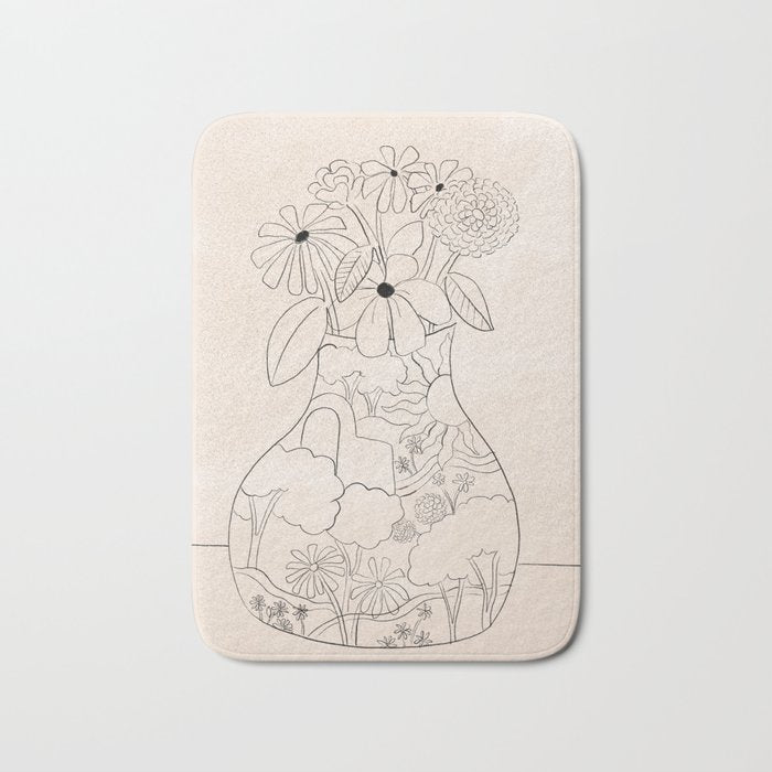 Flower Vase Bath Mat Gallery Image 1