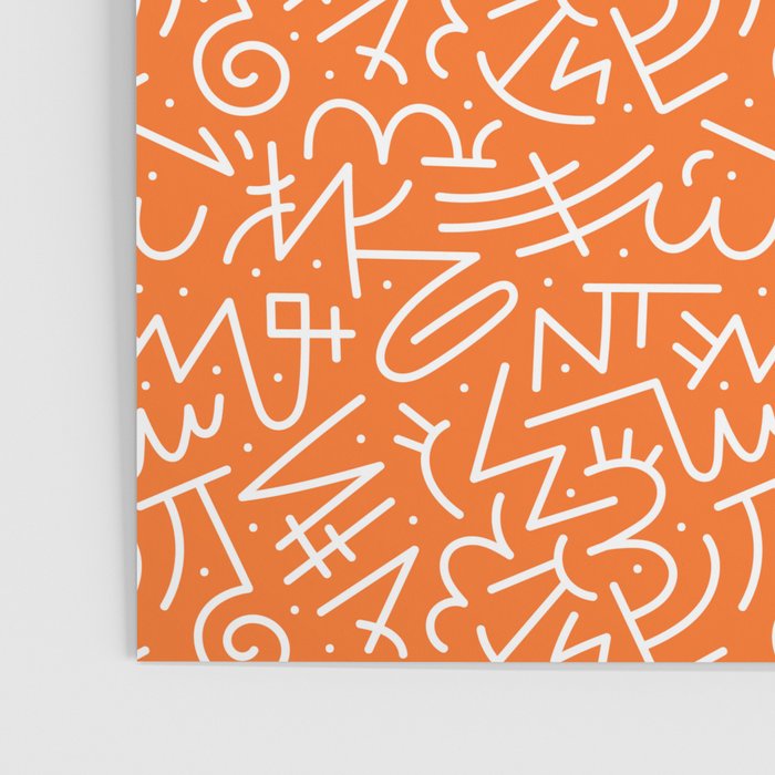 Colorful abstract fun line doodle art pattern Poster Gallery Image 3