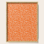 Colorful abstract fun line doodle art pattern Serving Tray Gallery Image 1