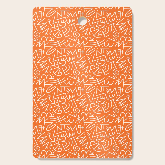 Colorful abstract fun line doodle art pattern Cutting Board Gallery Image 1