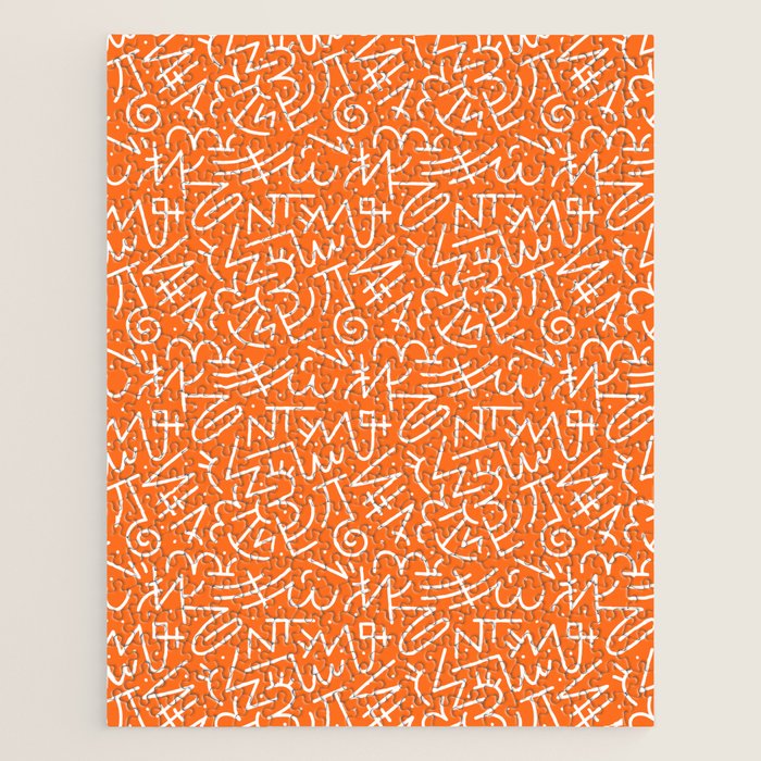 Colorful abstract fun line doodle art pattern Jigsaw Puzzle Gallery Image 1