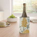 Wildflowers and Butterflies, Floral Prints, Yellow and Blue Wine Chiller Gallery Image 4