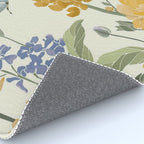 Wildflowers and Butterflies, Floral Prints, Yellow and Blue Rug Gallery Image 4