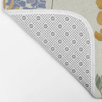 Wildflowers and Butterflies, Floral Prints, Yellow and Blue Bath Mat Gallery Image 2
