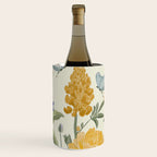 Wildflowers and Butterflies, Floral Prints, Yellow and Blue Wine Chiller Gallery Image 1