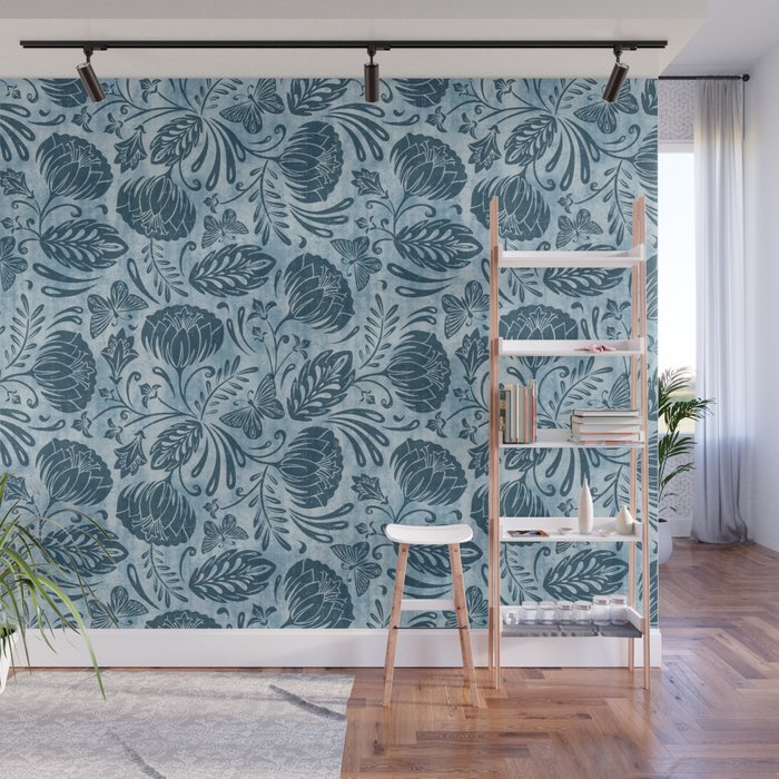 Arabella - Washed Indigo Wall Mural Gallery Image 1