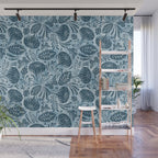 Arabella - Washed Indigo Wall Mural Gallery Image 1