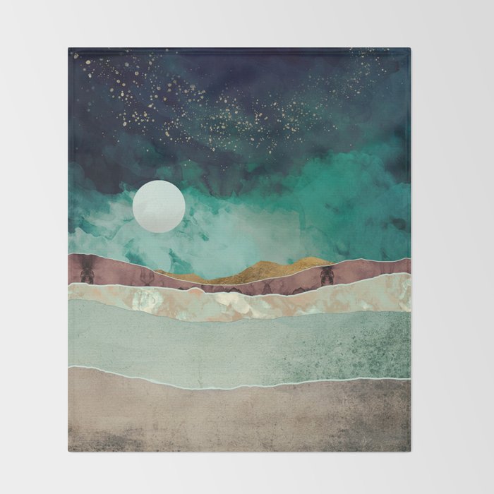 Spring Night Throw Blanket Gallery Image 2