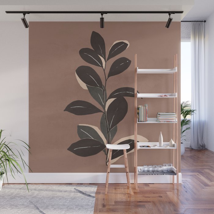 Abstract Art Minimal Plant 49a Wall Mural Gallery Image 1