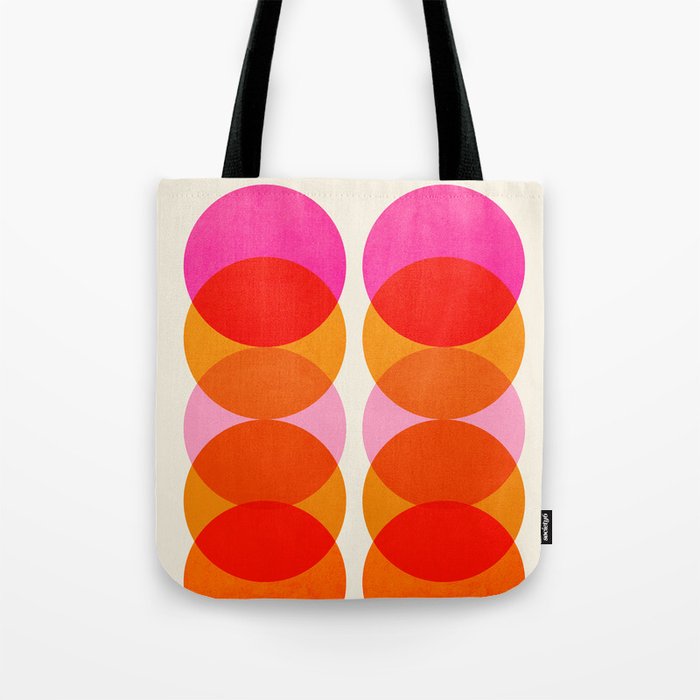 Abstraction_COLOUR_CIRCLES_001 Tote Bag Gallery Image 1