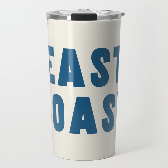 East Coast - Retro Typography Travel Mug Gallery Image 1