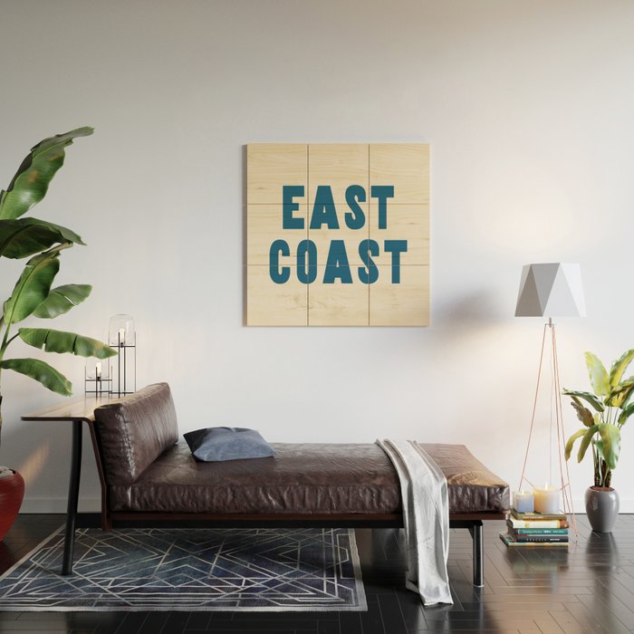 East Coast - Retro Typography Wood Wall Art Gallery Image 2
