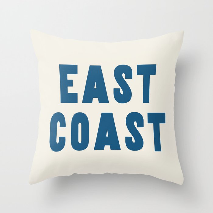 East Coast - Retro Typography Throw Pillow Gallery Image 6